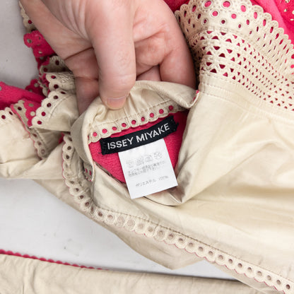 Vintage Issey Miyake Reversible Silk & Fleece Jacket Womens Size S