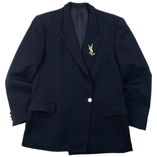 Vintage 80s YSL Yves Saint Laurent Blazer Jacket Womens Size XL