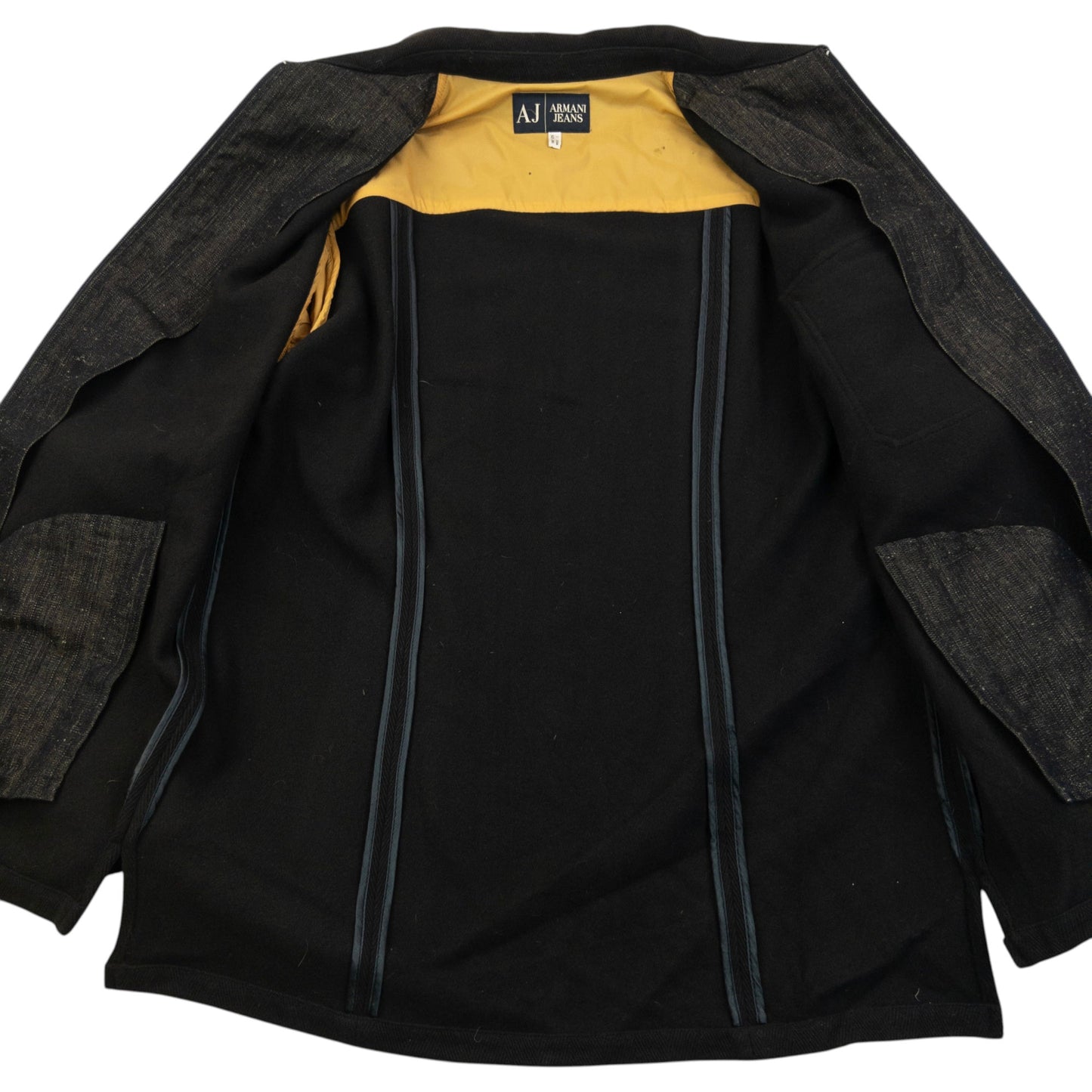 Vintage 2000s Armani Jeans Zip Up Wool Jacket Size L