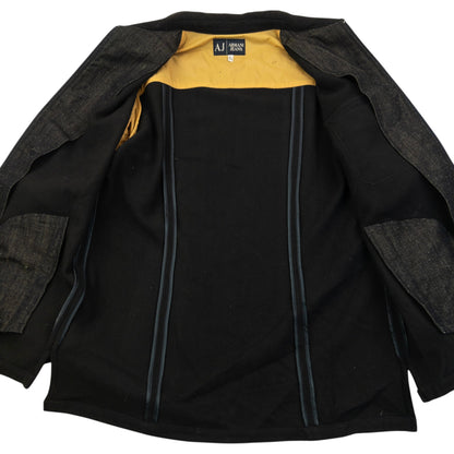 Vintage 2000s Armani Jeans Zip Up Wool Jacket Size L