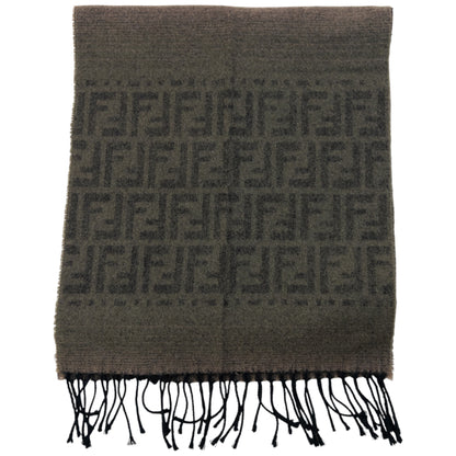 Vintage 90s Fendi Monogram Wool Scarf