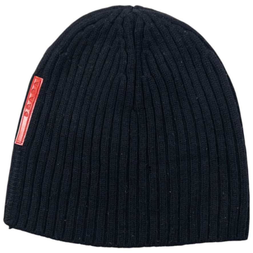 Vintage Prada Sport Ribbed Knit Beanie Hat