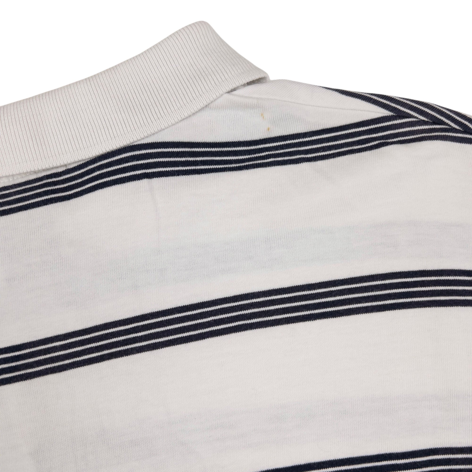 Vintage Stussy Striped Long Sleeve Polo Shirt Size M
