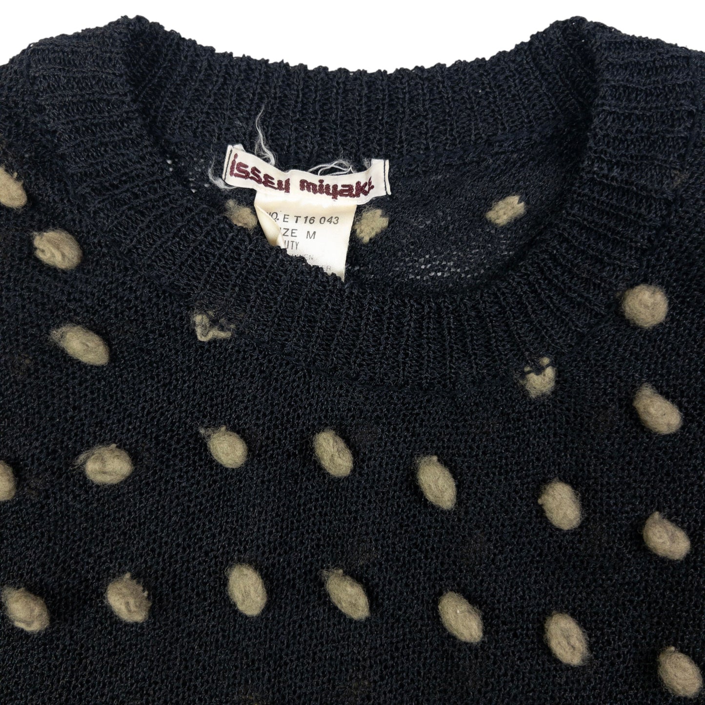 Vintage 1980S Issey Miyake Batwing Bobble Knit Jumper Size L