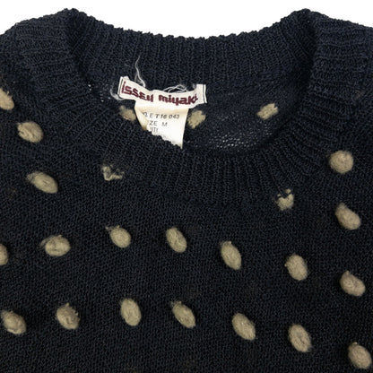 Vintage 1980S Issey Miyake Batwing Bobble Knit Jumper Size L