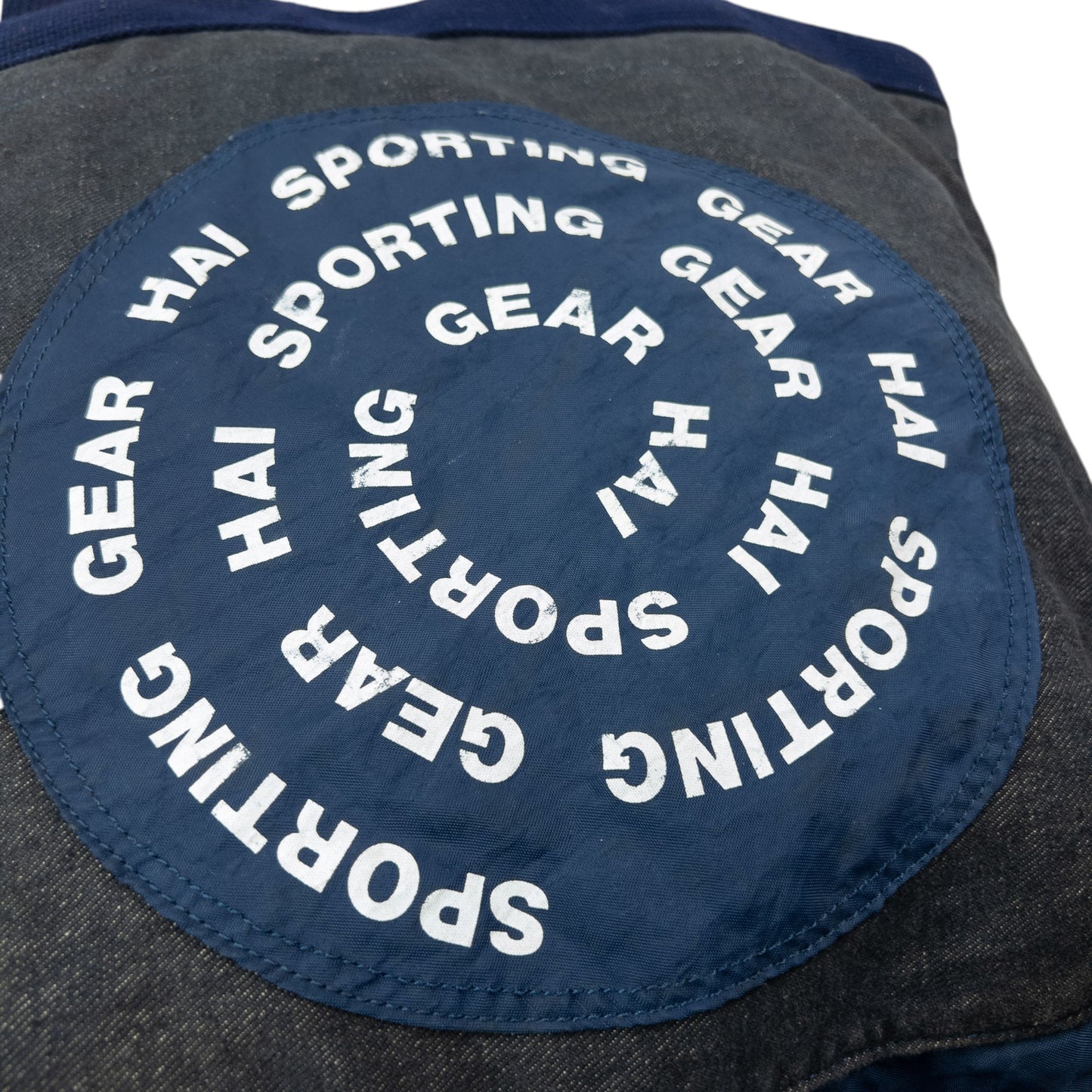Vintage 90s Hai Sporting Gear By Issey Miyake Denim Shoulder Tote Bag
