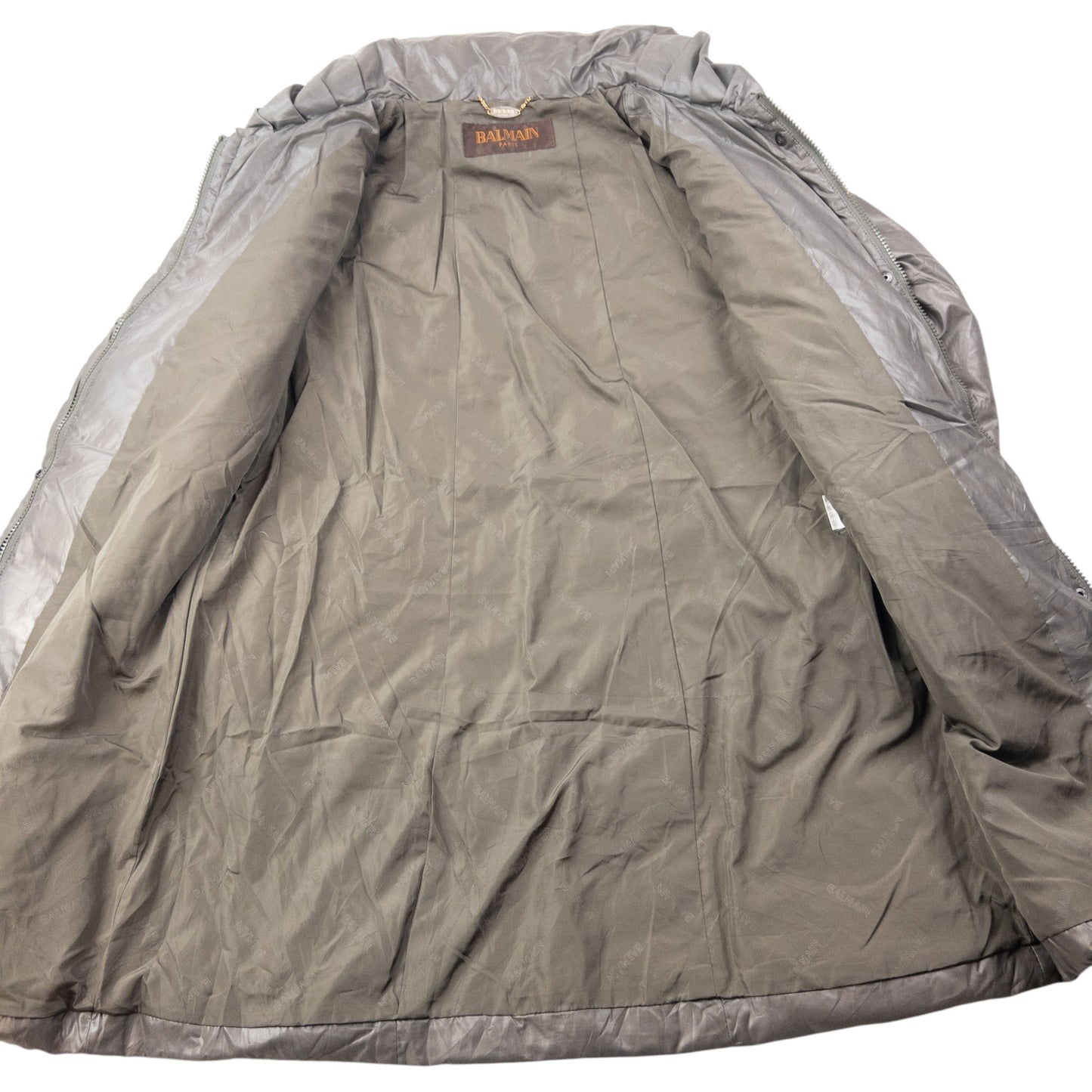 Vintage 90s Balmain Zip Up Padded Rain Jacket Size M