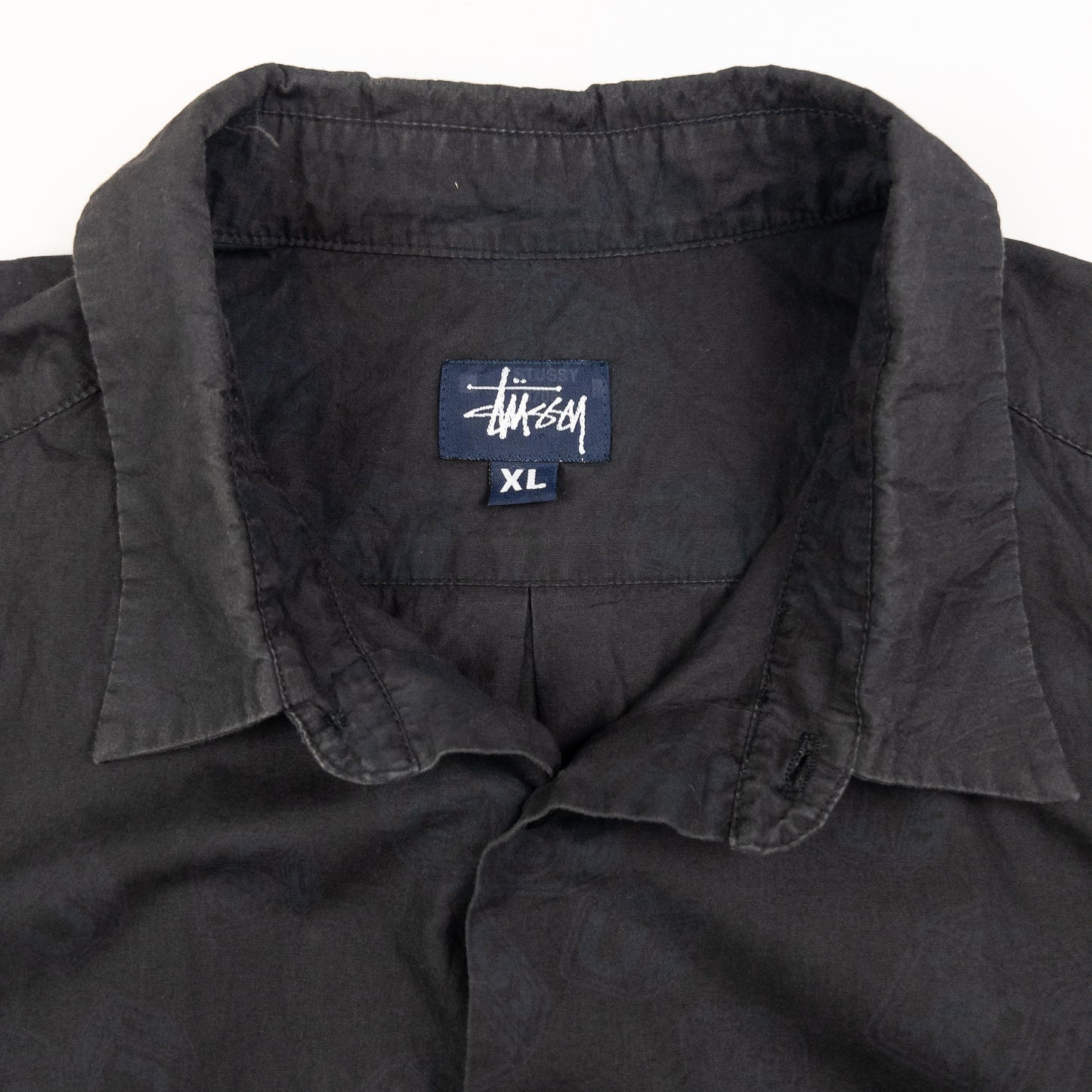 Vintage Stussy Dice Print Short Sleeve Button Up Shirt Size XL