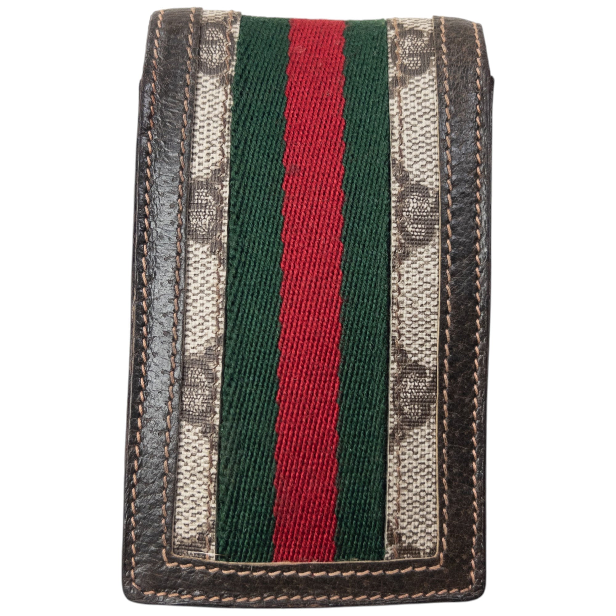 Vintage 80s Gucci Monogram Leather Cigarette Case