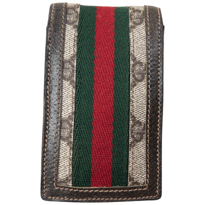 Vintage 80s Gucci Monogram Leather Cigarette Case