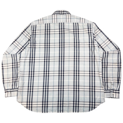 Vintage Burberry Nova Check Long Sleeve Button Up Shirt Size XXL