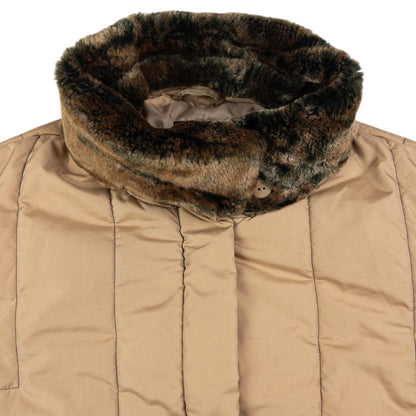 Vintage Burberry Fur Collar Padded Jacket Womens Size L