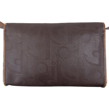 Vintage Dior Monogram Leather Crossbody Bag