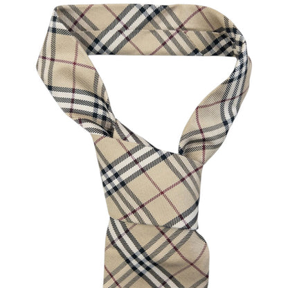 Vintage 2000s Burberry Nova Check Silk Tie