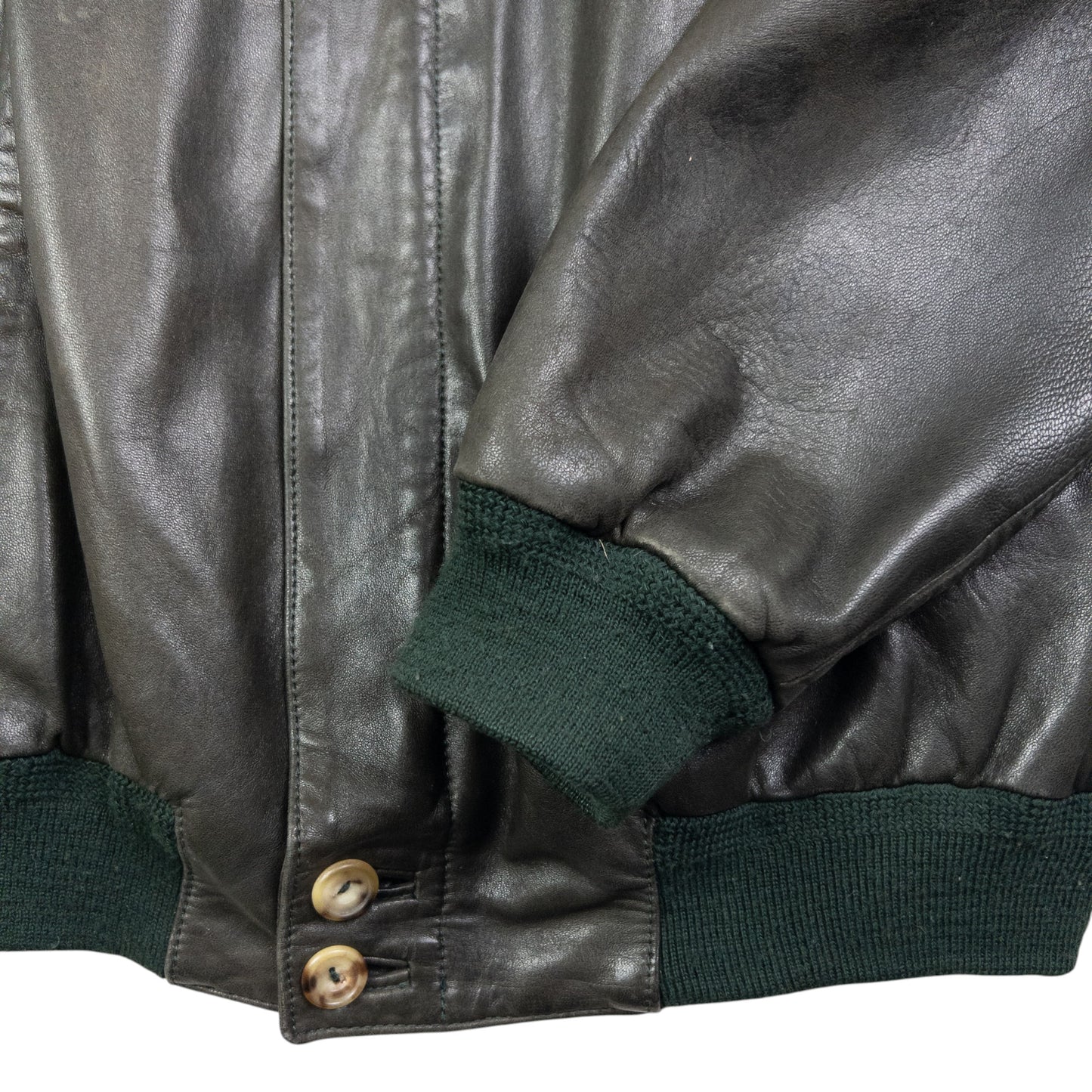 Vintage Burberry Leather Bomber Jacket Size XL