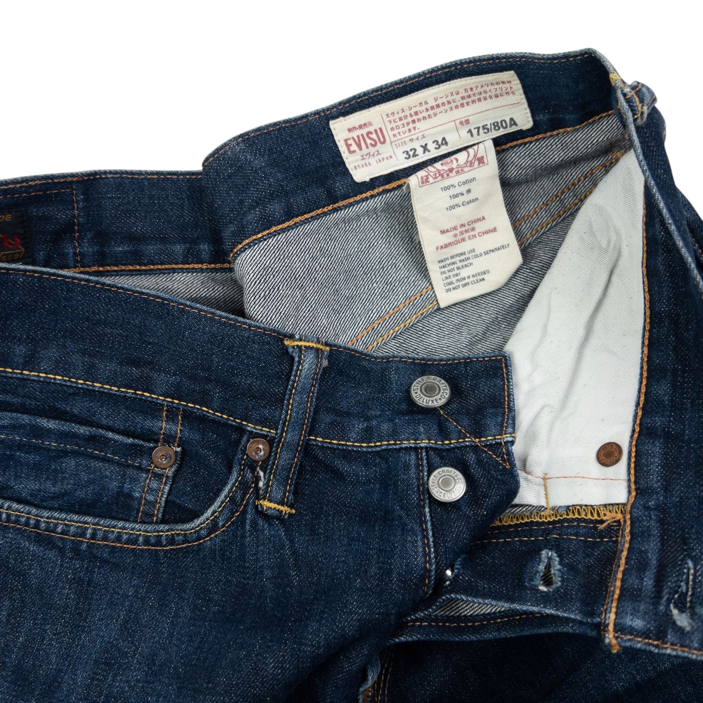 Vintage Evisu Double Gull Japanese Denim Jeans Size W31