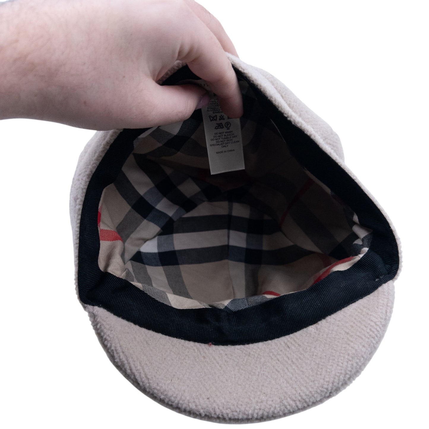 Vintage Burberry Wool Newsboy Hat Size M