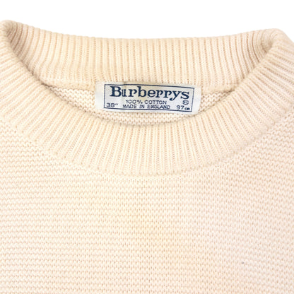 Vintage 90s Burberry Embroidered Knit Jumper Size M