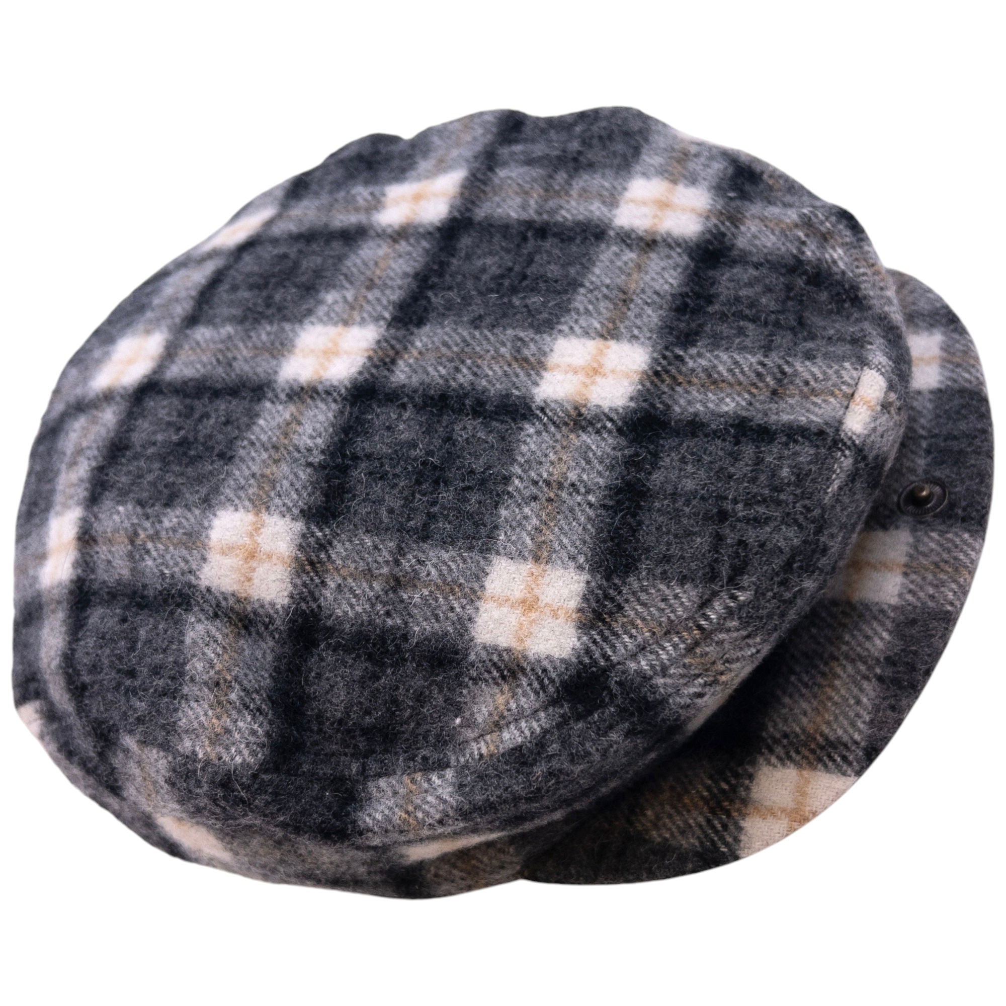 Vintage Stussy Checkered Wool Flat Cap Hat