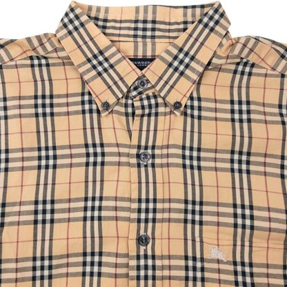 Vintage 2000s Burberry Nova Check Long Sleeve Button Up Shirt Size L