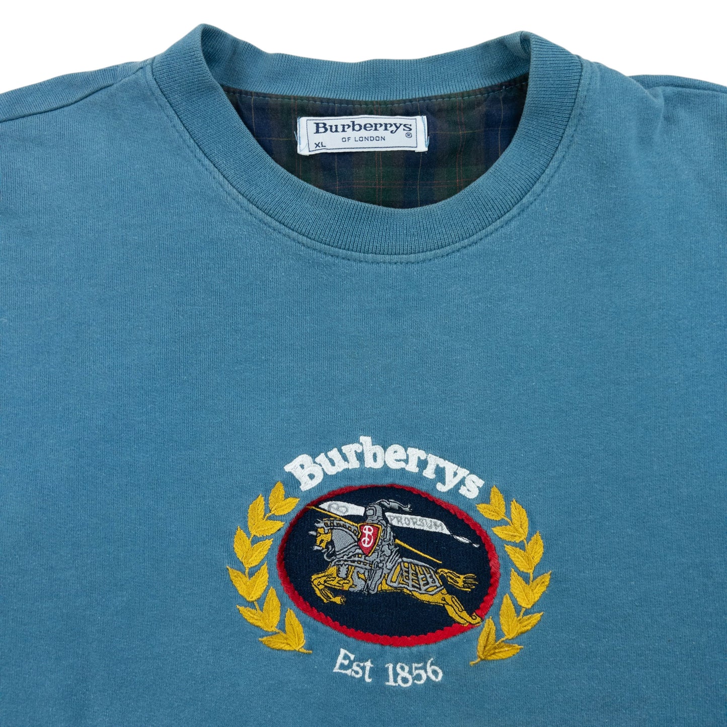 Vintage 90s Burberry Embroidered Sweatshirt Size M