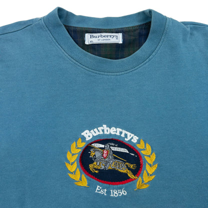 Vintage 90s Burberry Embroidered Sweatshirt Size M