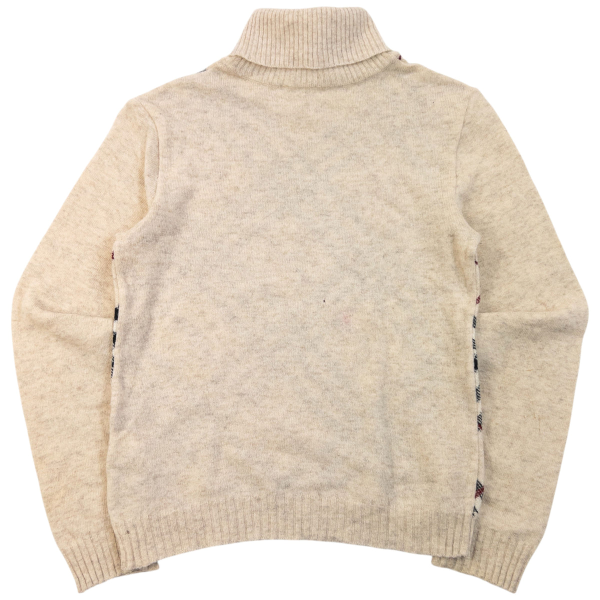 Vintage 2000s Burberry Blue Label Nova Check Turtleneck Jumper in beige, photo 2