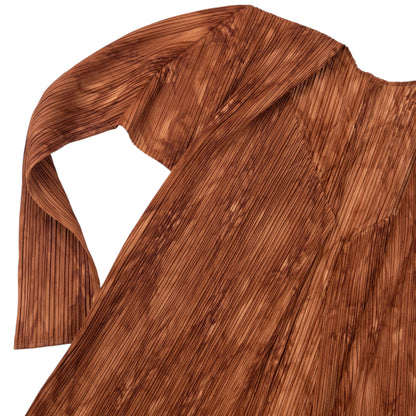 Vintage 80s Pleats Please By Issey Miyake Pleated Longline Wrap Cardigan Womens Size S