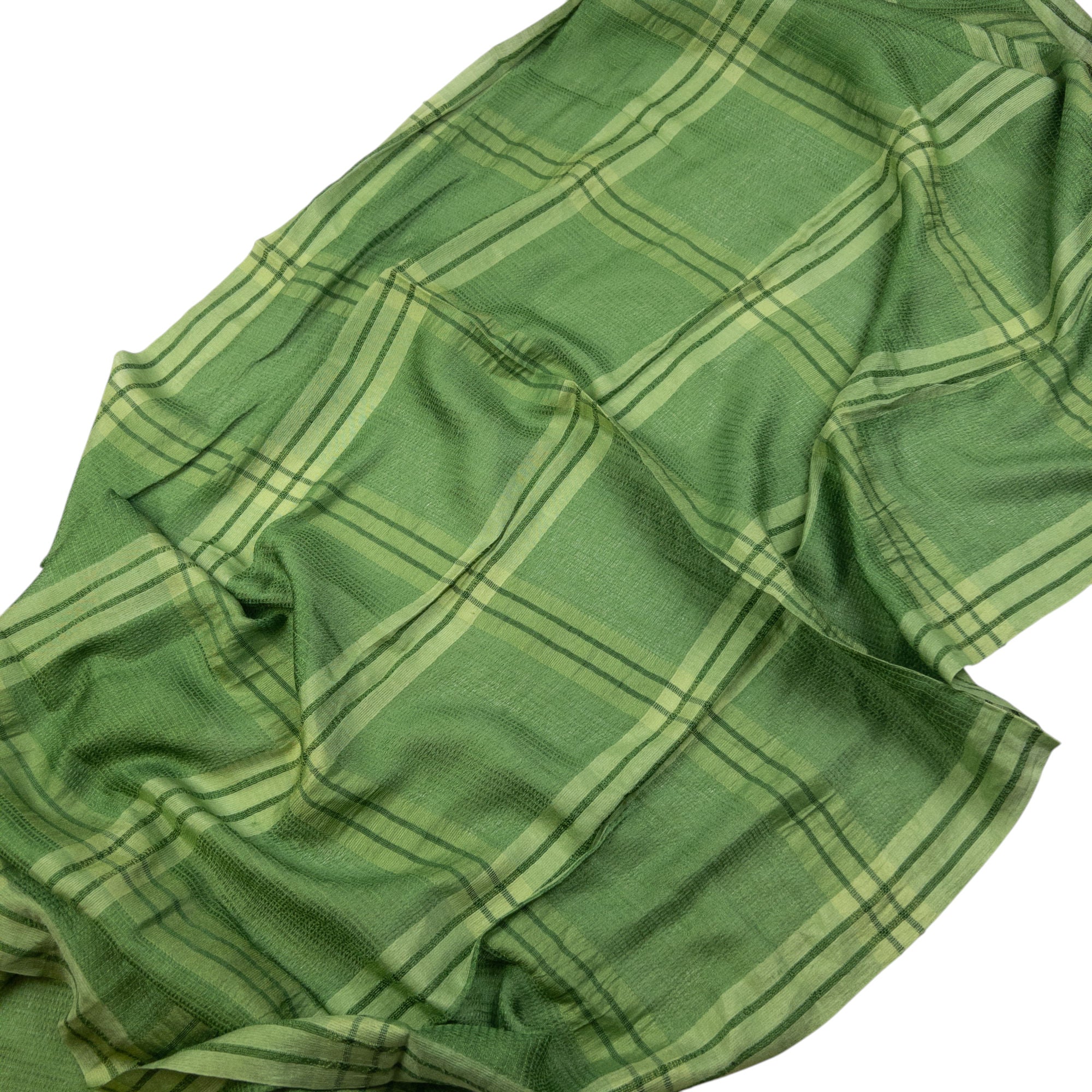 Vintage Issey Miyake Lightweight Checkered Tassel Scarf