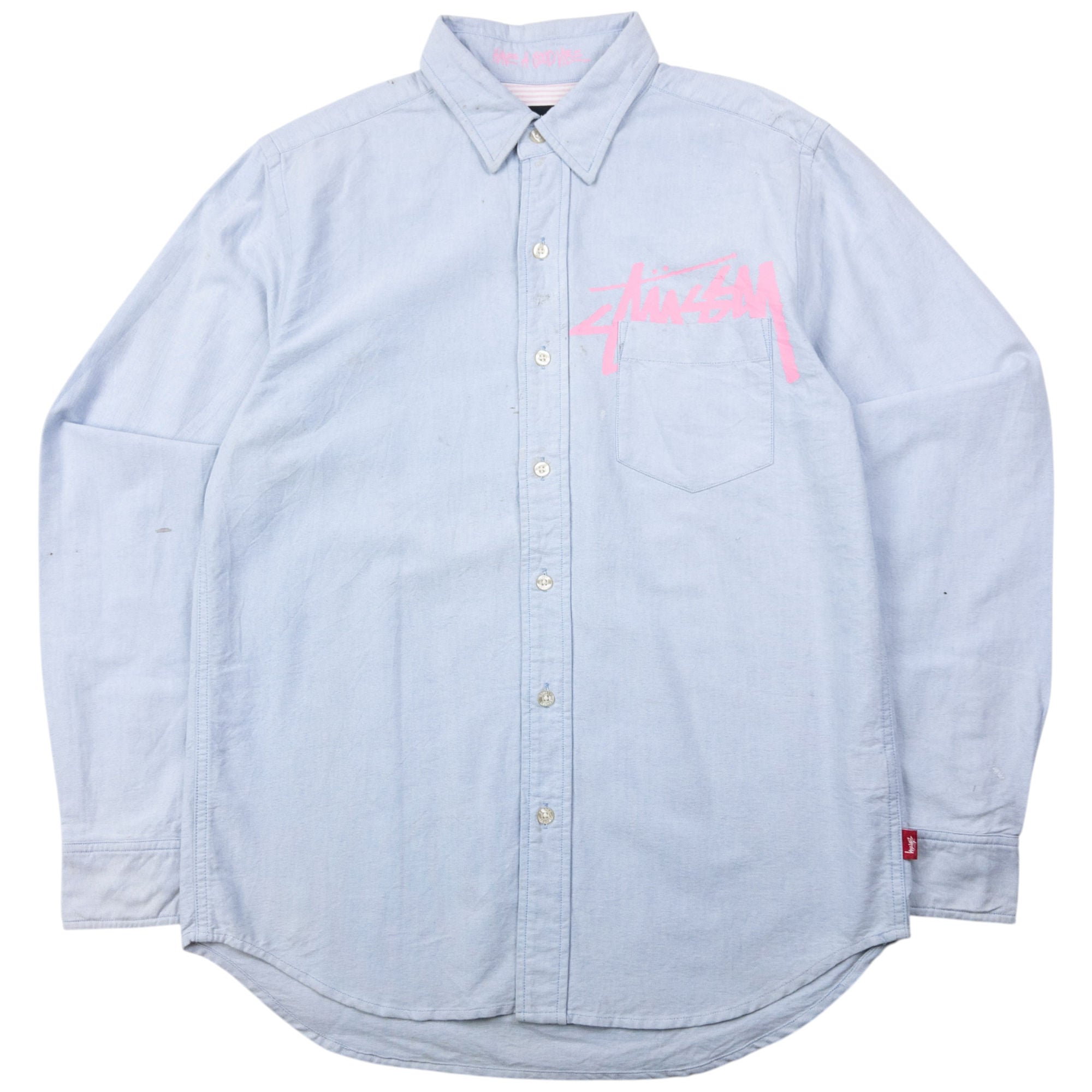 Vintage 2000s Stussy Long Sleeve Button Up Shirt Size M