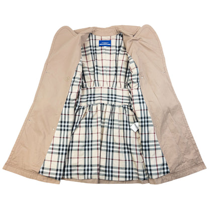 Vintage 2000s Burberry Blue Label Nova Check Lined Trench Jacket Womens Size M