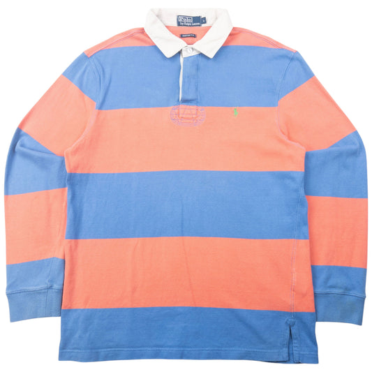 Vintage 90s Polo Ralph Lauren Kanye Striped Rugby Polo Shirt Size L