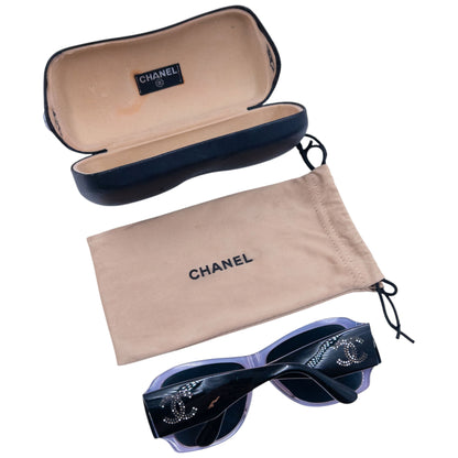 Vintage 2000s Chanel Diamanté Sunglasses
