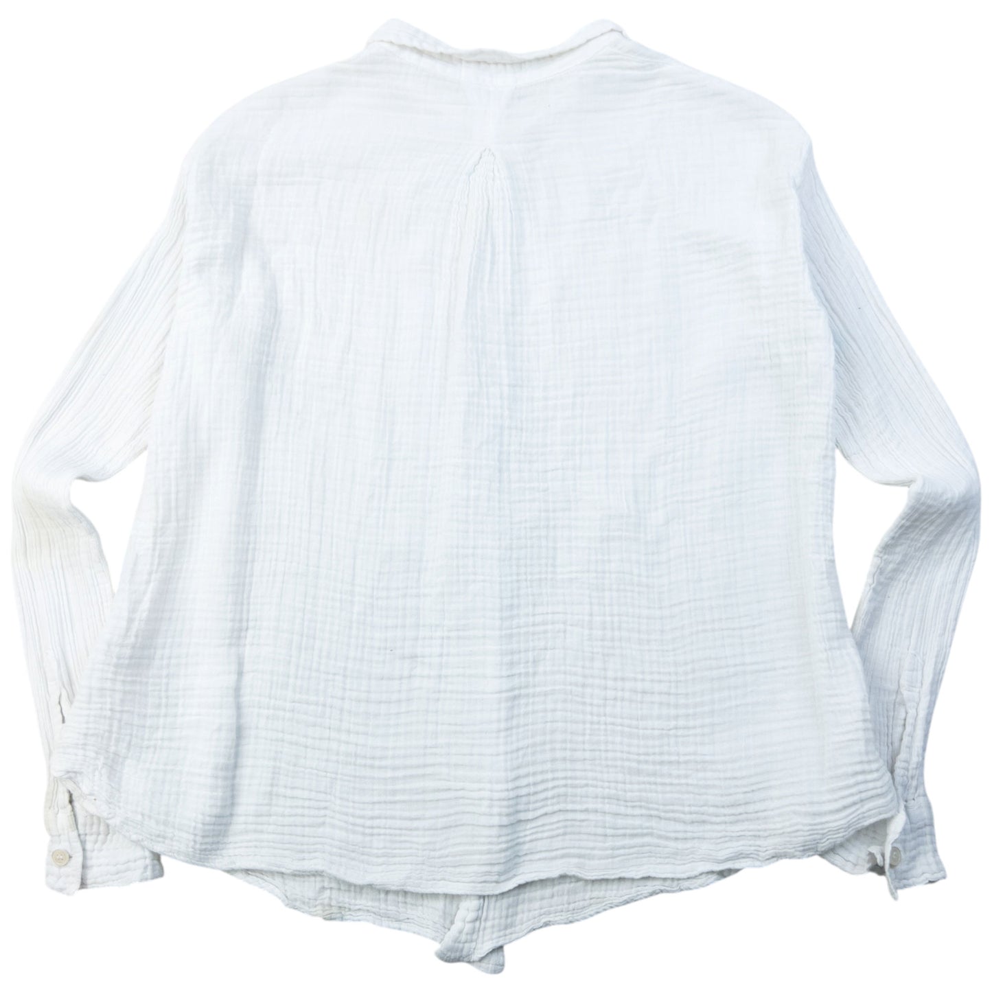 Vintage 90s Plantation By Issey Miyake Crinkle Button Up Shirt Womens Size S
