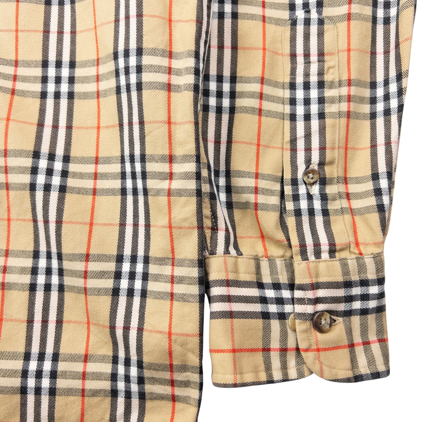 Vintage 90s Burberry Nova Check Long Sleeve Button Up Shirt Size XL