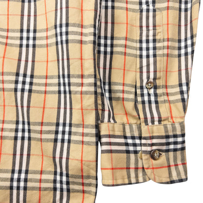 Vintage 90s Burberry Nova Check Long Sleeve Button Up Shirt Size XL