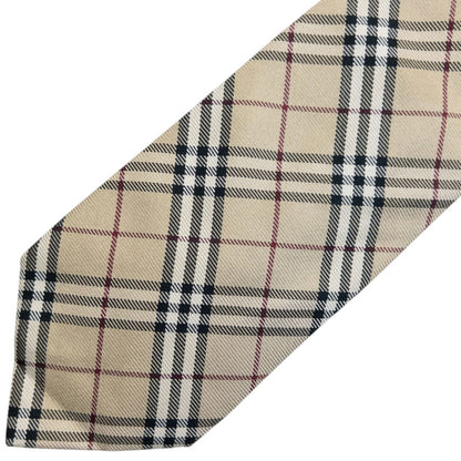 Vintage 2000s Burberry Nova Check Silk Tie