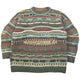 Vintage Pattern Knit Wool Jumper Size XS