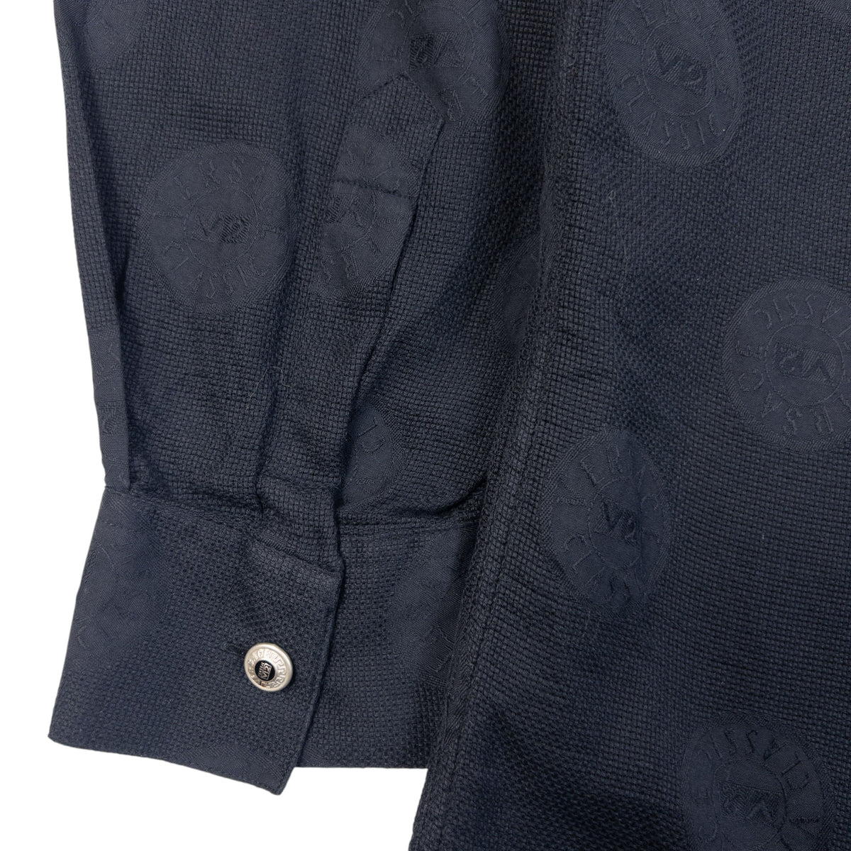 Vintage 2000s Versace Classic V2 Monogram Long Sleeve Button Up Shirt in black (cotton), photo 5
