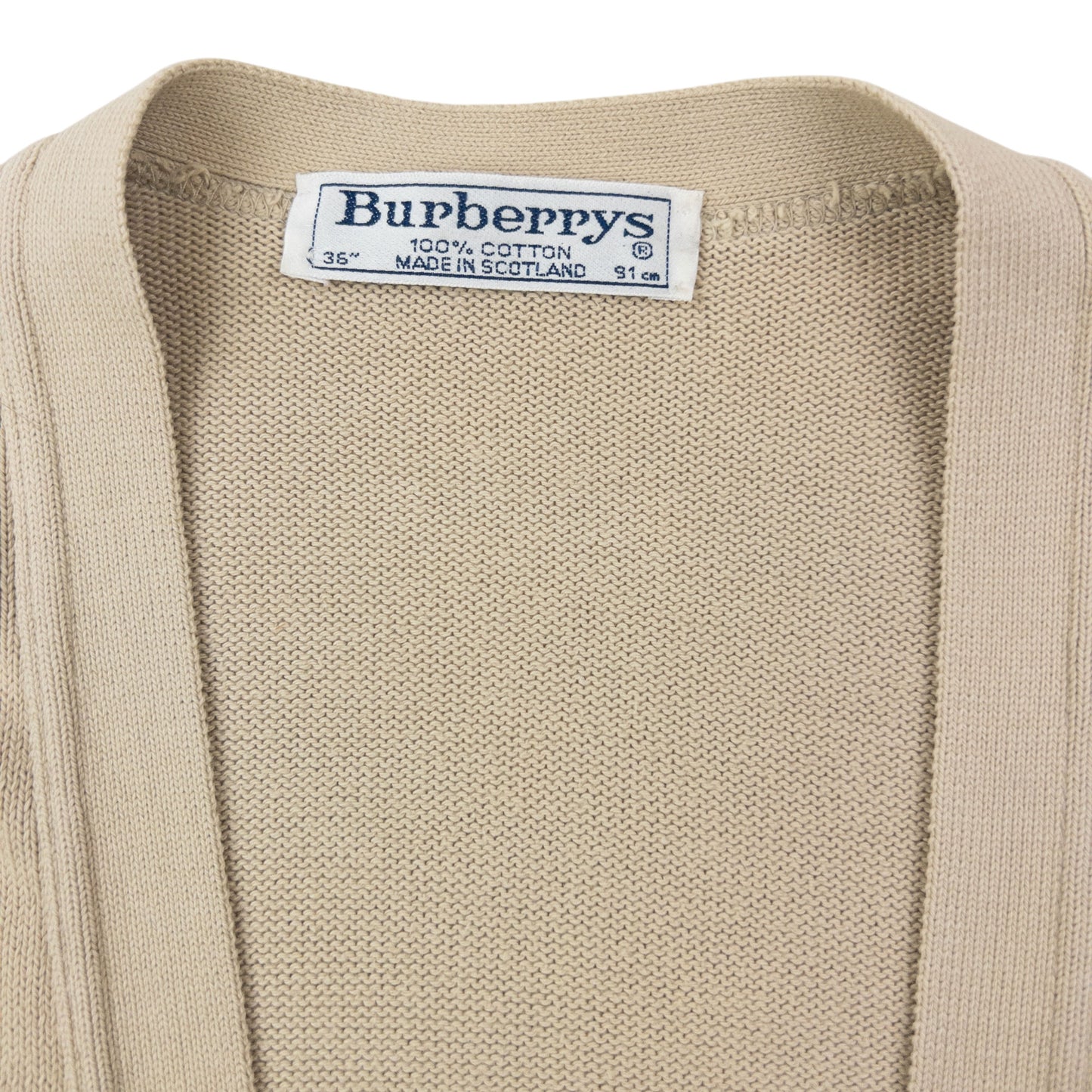 Vintage 90s Burberry Button Up Cardigan Size S