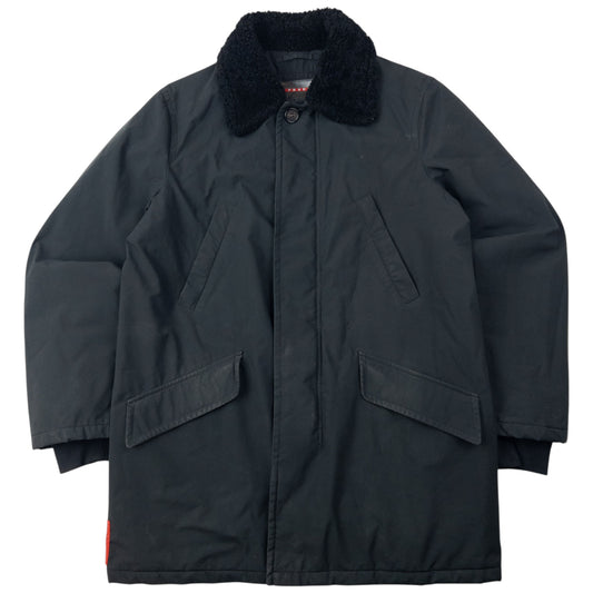 Vintage 2006 Prada Sport Sheep Fur Collar Jacket Size L