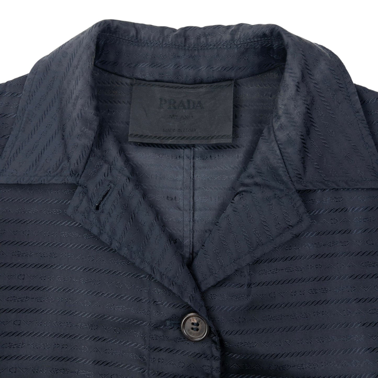 Vintage 2000s Prada Monogram Belt Waist Jacket Size XL