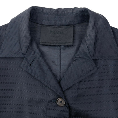 Vintage 2000s Prada Monogram Belt Waist Jacket Size XL