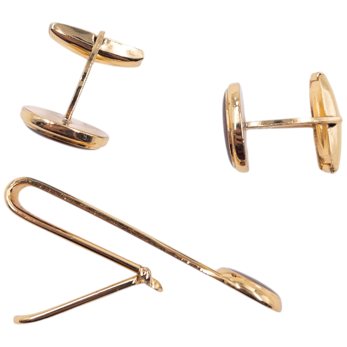 Vintage 90s Gucci Logo Cufflinks & Tie Clip