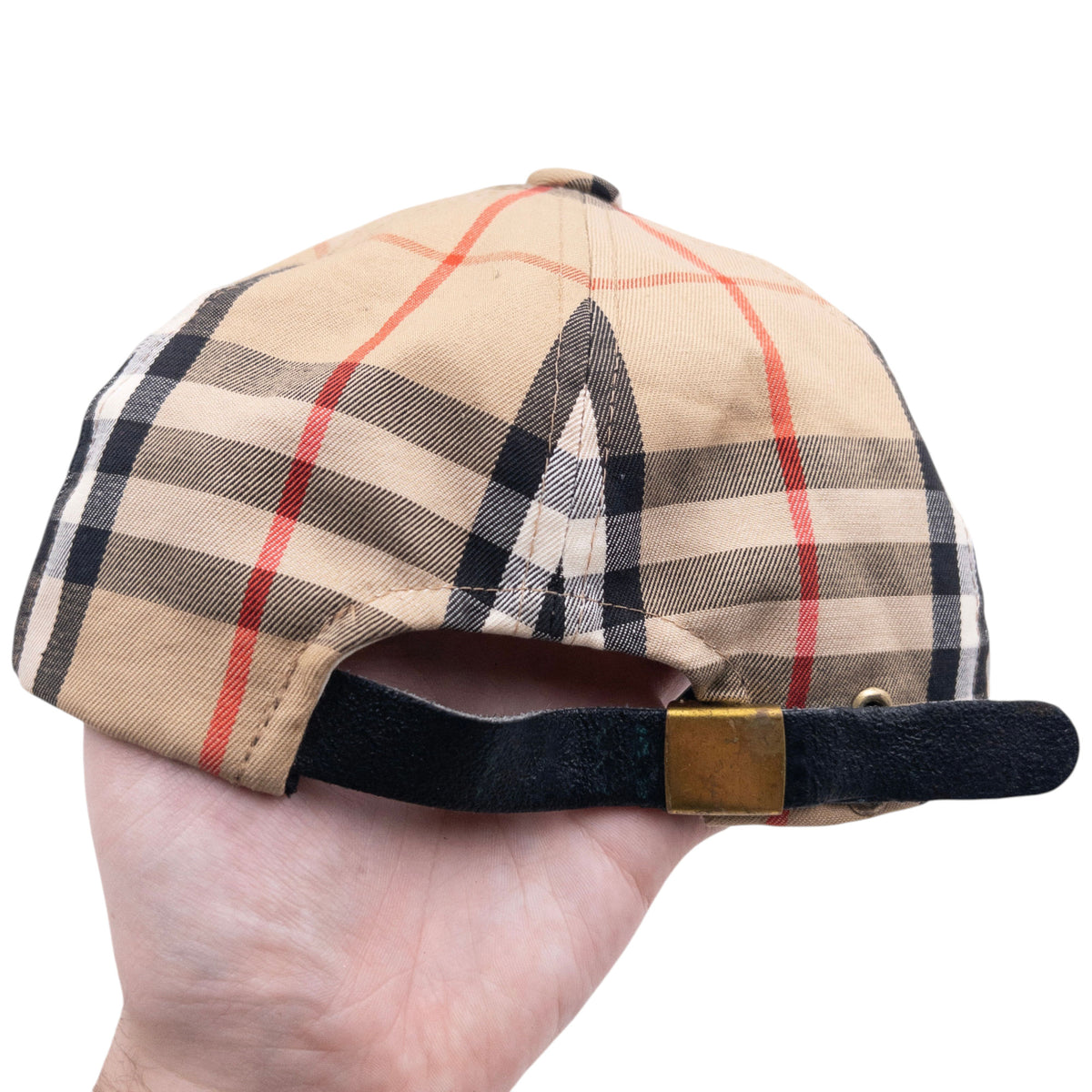 Vintage 90s Burberry Nova Check Hat in beige, photo 6