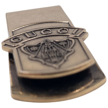 Vintage 2000s Gucci Gold Embossed Money Clip