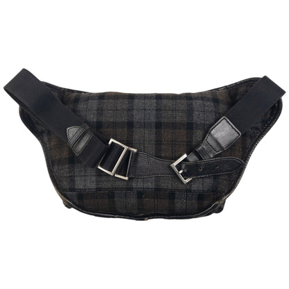Vintage Burberry Nova Check Wool Crossbody Bag