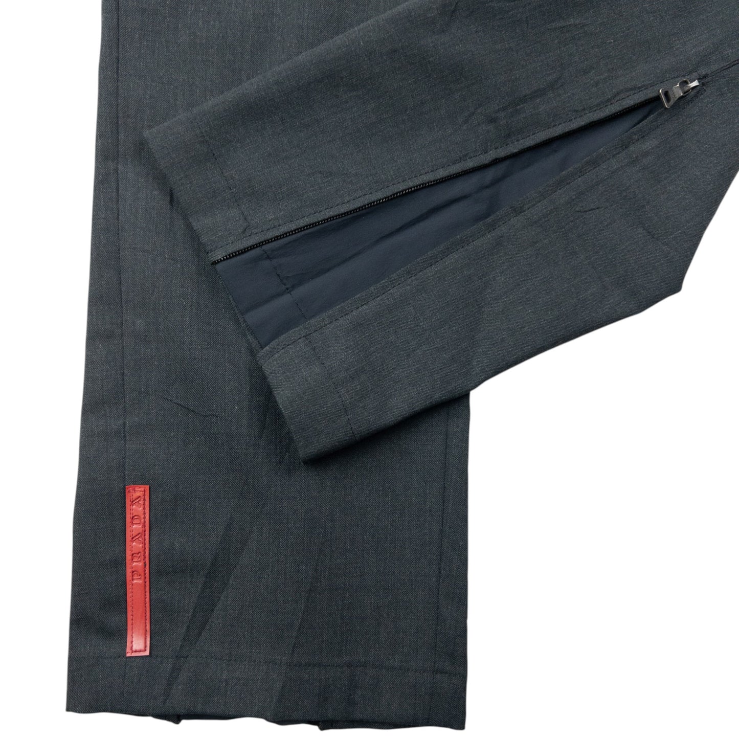 Vintage 2000s Prada Sport Zip Cuff Wool Trousers Womens Size W27