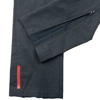 Vintage 2000s Prada Sport Zip Cuff Wool Trousers Womens Size W27