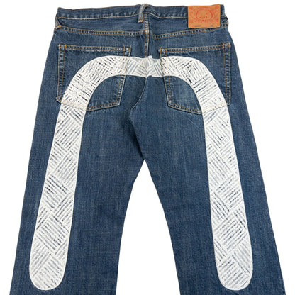 Vintage 2000s Evisu Embroidered Daicock Japanese Denim Jeans Size W32